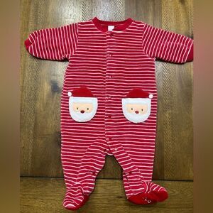 CHRISTMAS PAJAMAS 🎄🎅- baby Santa footies - 3 months
